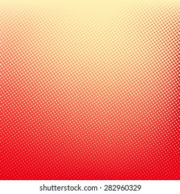 Halftone background. Red and yellow color square shape banner