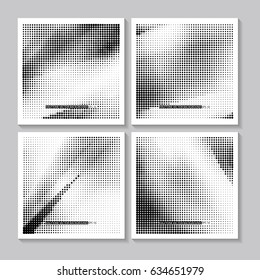 Halftone background set. Abstract vector illustration for your design