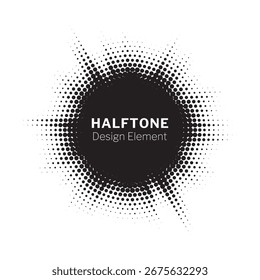 Halbtonhintergrundsatz. Glühender Halbtoneffekt. Abstrakter farbiger Starburst, Rasterpunkte, Hintergrund. Sterne Fackel, Glanz Licht Halbton Textur. Gestrichelter Hintergrund im Retro-Stil.