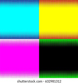 Halftone background set with place for your text, Web color abstract background vector