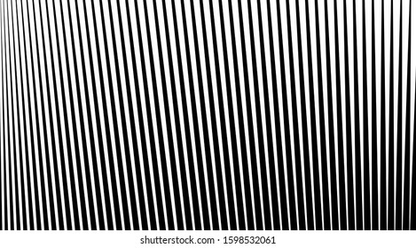 Halftone background with stripped black and white lines. Optical illusion art vector design.