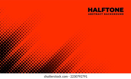 Halftone background vector, abstract backdrop design with two tone pattern and copy space for edit your content