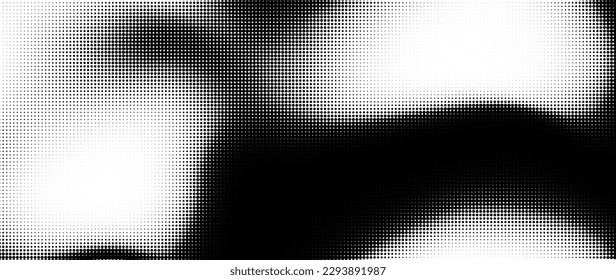 Halftone background vector. Monochrome Abstract dot, Gradient halftone dots for background pattern and texture.