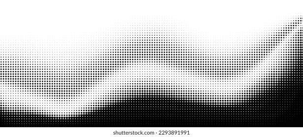 vector de fondo de semitono. Punto abstracto monocromo, puntos de semitono gradiente para el patrón de fondo y la textura.