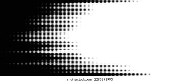 Halftone background vector. Monochrome Abstract dot, Gradient halftone dots for background pattern and texture.