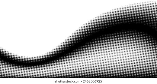 Halftone background vector. Monochrome Abstract dot, Gradient halftone dots for background pattern and texture.