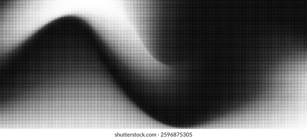 Halftone background vector. Monochrome Abstract dot, Gradient halftone dots for background pattern and texture.