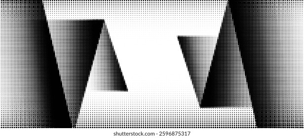 Halftone background vector. Monochrome Abstract dot, Gradient halftone dots for background pattern and texture.