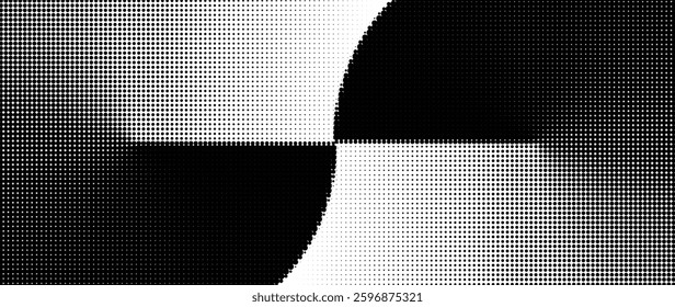 Halftone background vector. Monochrome Abstract dot, Gradient halftone dots for background pattern and texture.
