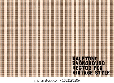 halftone background vector for vintage style