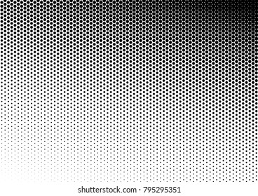 Halftone Background. Vintage Gradient Pattern. Distressed Dotted Texture. Pop-art Overlay. Vector illustration
