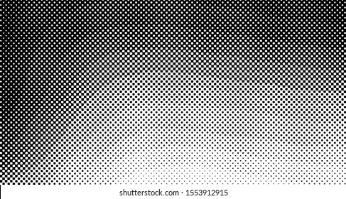 Halftone background wave. Curved gradient texture or pattern. Vertical gradient dots. Pop art texture. Vector illustration.