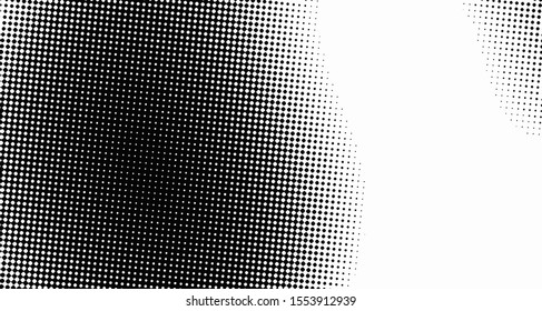Halftone background wave. Curved gradient texture or pattern. Vertical gradient dots. Pop art texture. Vector illustration.