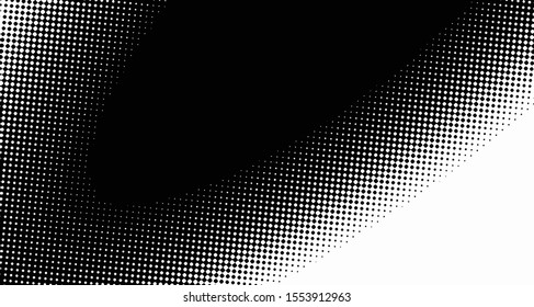 Halftone background wave. Curved gradient texture or pattern. Vertical gradient dots. Pop art texture. Vector illustration.