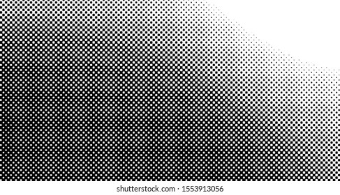 Halftone background wave. Curved gradient texture or pattern. Vertical gradient dots. Pop art texture. Vector illustration.