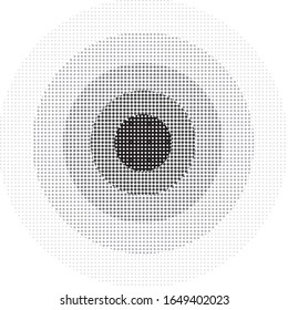 Halftone background wave. Curved gradient texture or pattern. Vertical gradient dots. Pop art texture. Vector illustration.