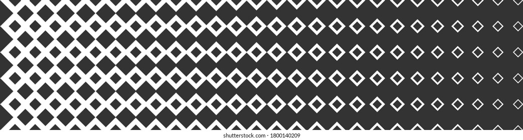 Fondo de semitono. Formas geométricas blancas de medio tono sobre fondo negro. Ilustración del vector