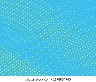 Halftone Background. Yellow and blue color. Digital Gradient. Pop-art style. Grunge Backdrop. Modern futuristic Pattern. Abstract panel. Vector illustration
