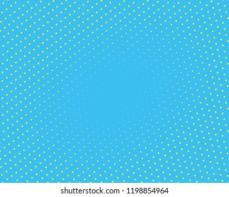 Halftone Background. Yellow and blue color. Digital Gradient. Pop-art style. Grunge Backdrop. Modern futuristic Pattern. Abstract panel. Vector illustration

