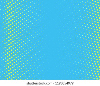 Halftone Background. Yellow and blue color. Digital Gradient. Pop-art style. Grunge Backdrop. Modern futuristic Pattern. Abstract panel. Vector illustration
