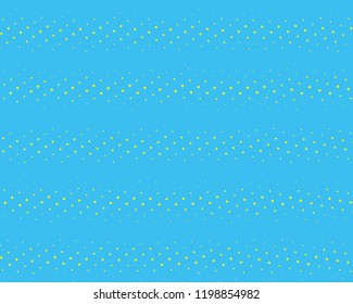 Halftone Background. Yellow and blue color. Digital Gradient. Pop-art style. Grunge Backdrop. Modern futuristic Pattern. Abstract panel. Vector illustration
