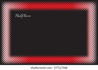 Halftone background.Halftone dots frame.Abstract vector illustration.