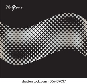 Halftone background.Silver dotted  background.Abstract vector illustration.