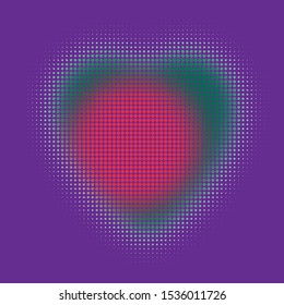 Halftone Bangladesh Flag in Heart Shape Vector illustration eps 10