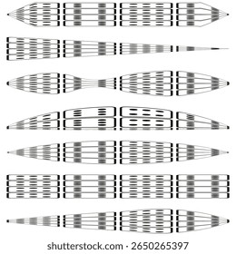Halftone bar icon. Vertical stripe pattern. Futuristic banner Vector. Tech line design.