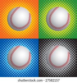 halftone baseballs