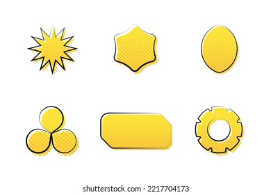 halftone basic shapes collection 7