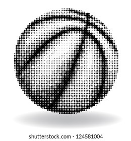 Halftone basketball