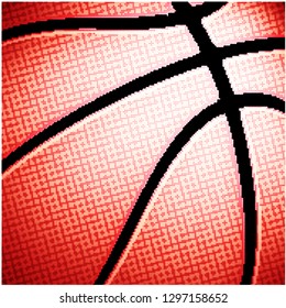 Halftone Basketball ball, vector