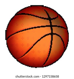 Halftone Basketball ball, vector