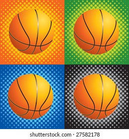 halftone basketballs