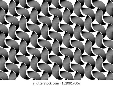 Halftone bitmap lines retro background Black and White. optical art wavy background. abstract waves black and white line stripes.black and white wave stripe optical abstract design.