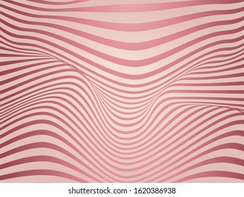 Halftone bitmap lines retro background pink and White. optical art wavy background. abstract waves black and white line stripes. Pink and white wave stripe optical abstract design.