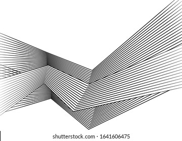 Halftone Bitmap Lines Retro Background Black And White. Optical Art Wavy Background. Abstract Waves Black And White Line Stripes.black And White Wave Stripe Optical Abstract Design.