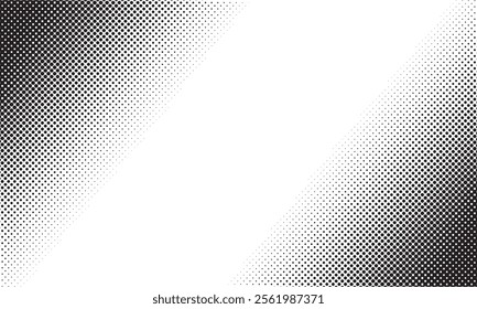 "Halftone black background featuring a stylish seamless dots pattern in pop art style. Abstract and modern design. Vector artwork."