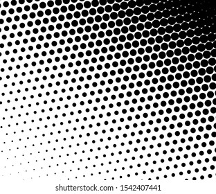 Halftone black background. Gradient dots pattern. Technology backdrop. Dotted texture template. Technology concept. Monochrome halftone pattern. Gradient dotted overlay.