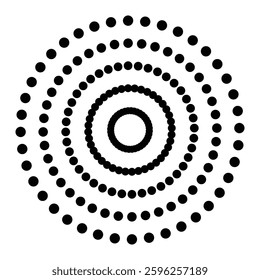 Halftone black circle background and Abstract effect Halftone dot pattern background. black halftone texture vector illustration.