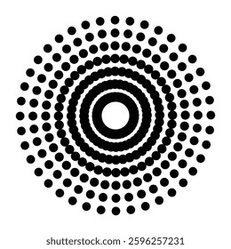 Halftone black circle background and Abstract effect Halftone dot pattern background. black halftone texture vector illustration.