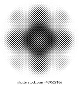 Halftone black Dots Circle Background Vector