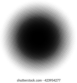 Halftone black Dots Circle. Vector Illustration .