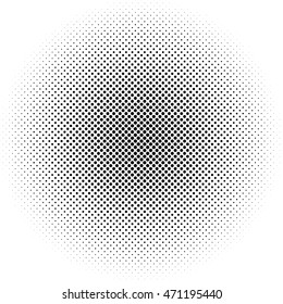 Halftone black Dots Circle. Vector Illustration