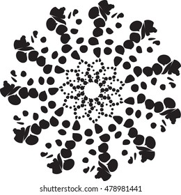 Halftone Black dots on white background