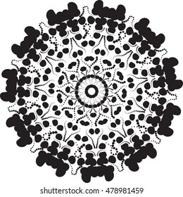 Halftone Black dots on white background