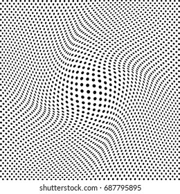 Halftone black dots on white background. Vector illustration.