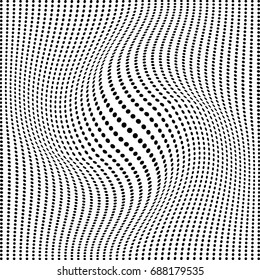 Halftone black dots on white background. Vector illustration.