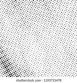 Halftone black overlay texture. Distress urban print background. Grunge rough dirty element. Aged grainy messy template. Renovate wall scratched backdrop. Empty aging design cover. EPS10 vector.